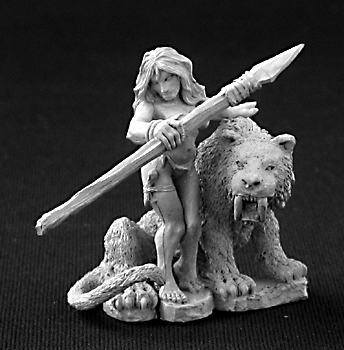 Reaper Miniatures Jungle Girl with Sabre Tooth Tiger