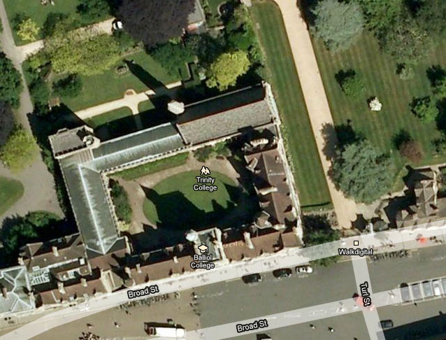 Google Maps - Balliol and Trinity colleges